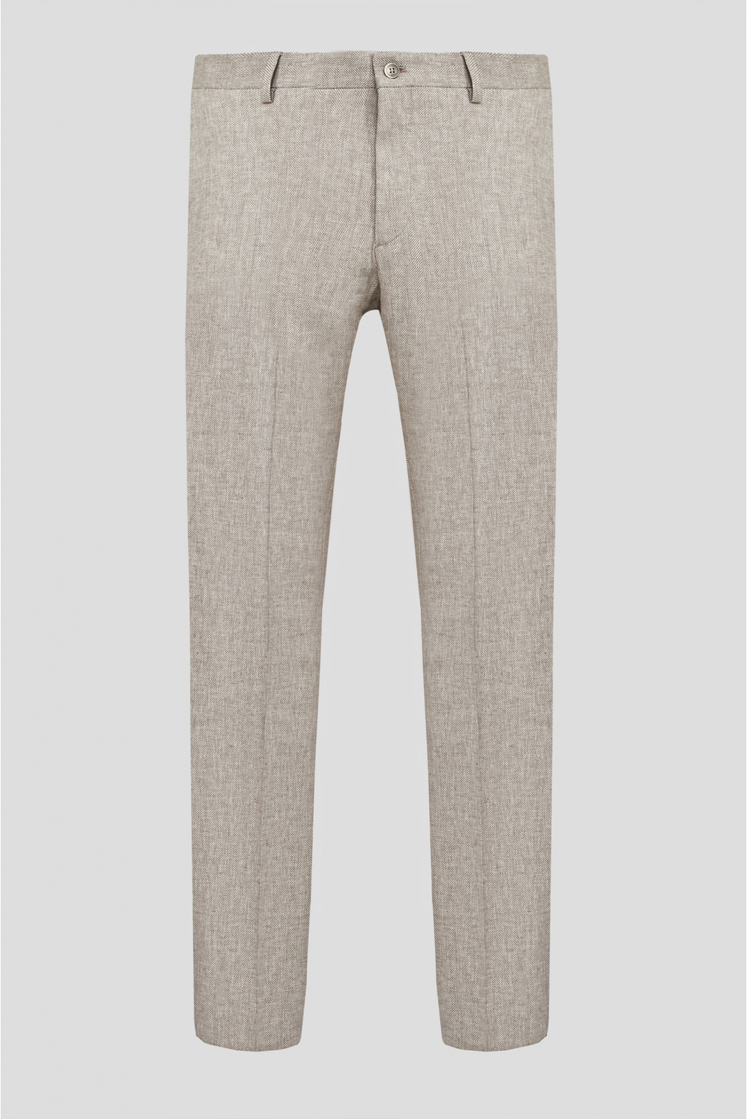 Чоловічі бежеві лляні брюки - 1