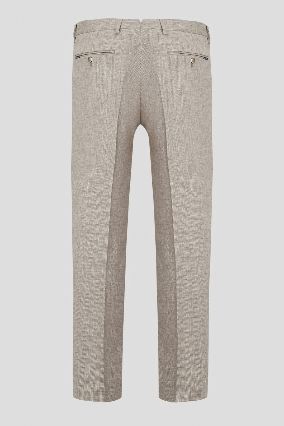 Мужские бежевые льняные брюки - 2