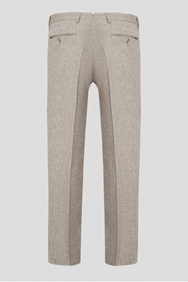 Чоловічі бежеві лляні брюки - 2