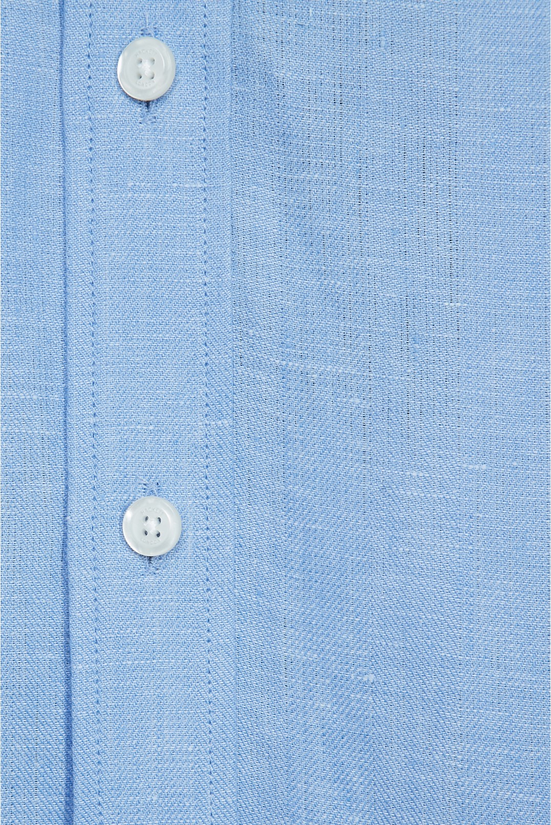 Чоловіча блакитна лляна сорочка  - 3