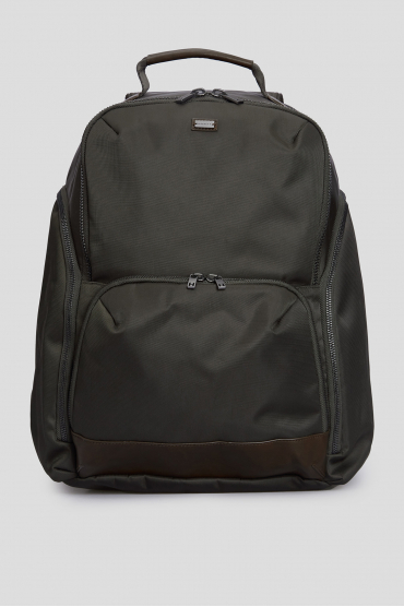 Чоловічий темно-зелений рюкзак - 1