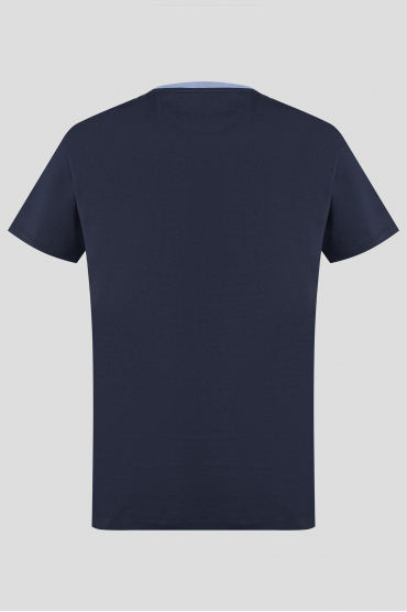 Мужская темно-синяя футболка - 2
