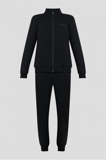 Чоловічий чорний спортивний костюм (кофта, штани) - 1