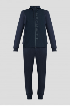 Чоловічий темно-синій спортивний костюм (худі, штани)