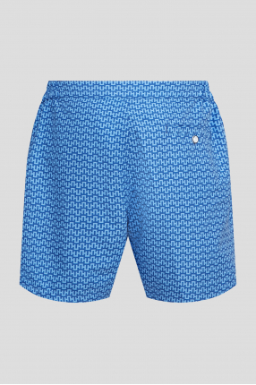 Мужские синие плавательные шорты с узором 1