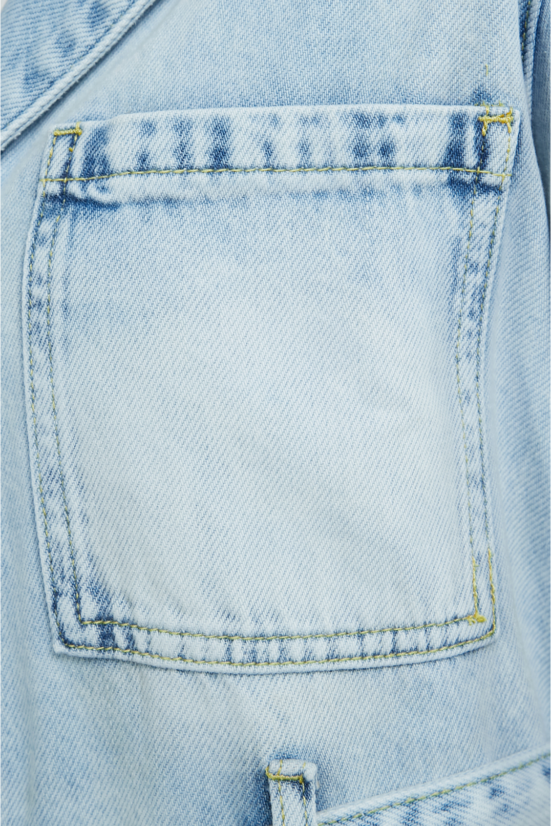 Жіночий блакитний джинсовий комбінезон - 4