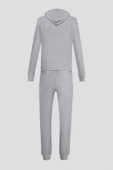 Чоловічий сірий спортивний костюм (худі, штани) - 2