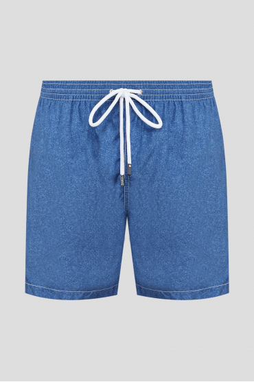 Мужские синие плавательные шорты - 1