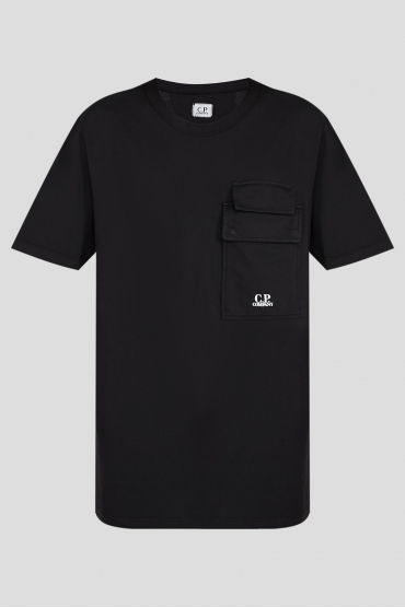 Мужская черная футболка - 1