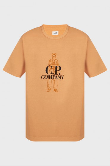 Мужская оранжевая футболка - 1