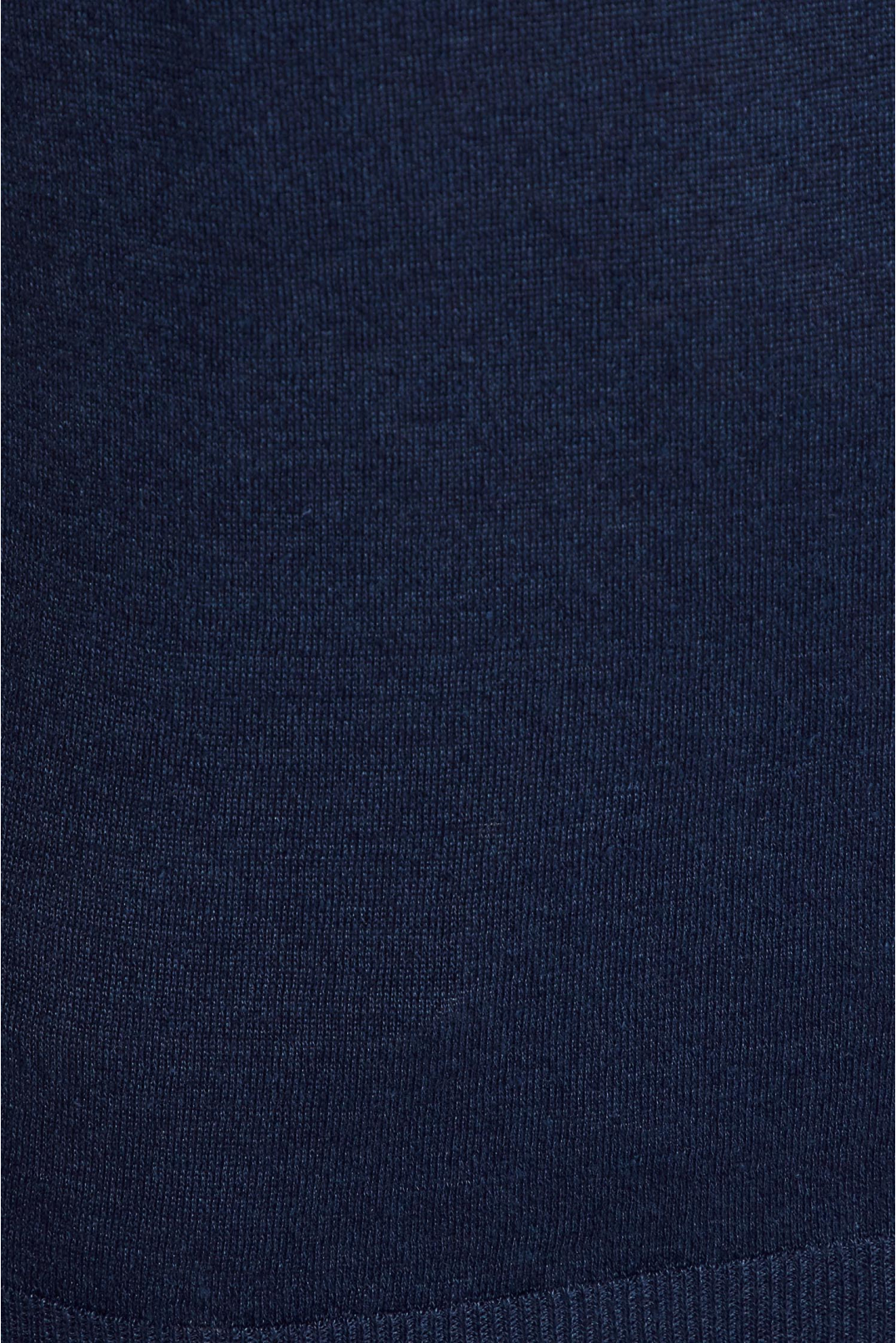 Мужской темно-синий льняной джемпер с коротким рукавом - 4