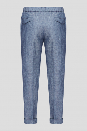 Чоловічі сині лляні брюки 1