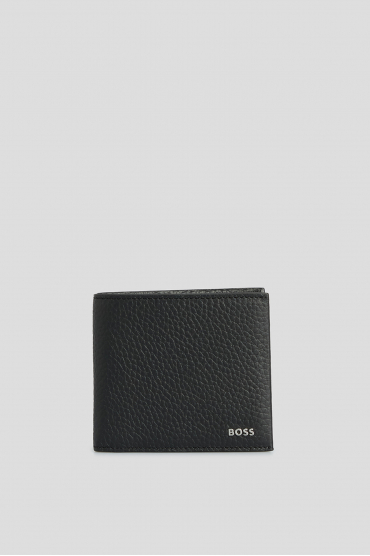 Чоловічий чорний шкіряний гаманець - 1