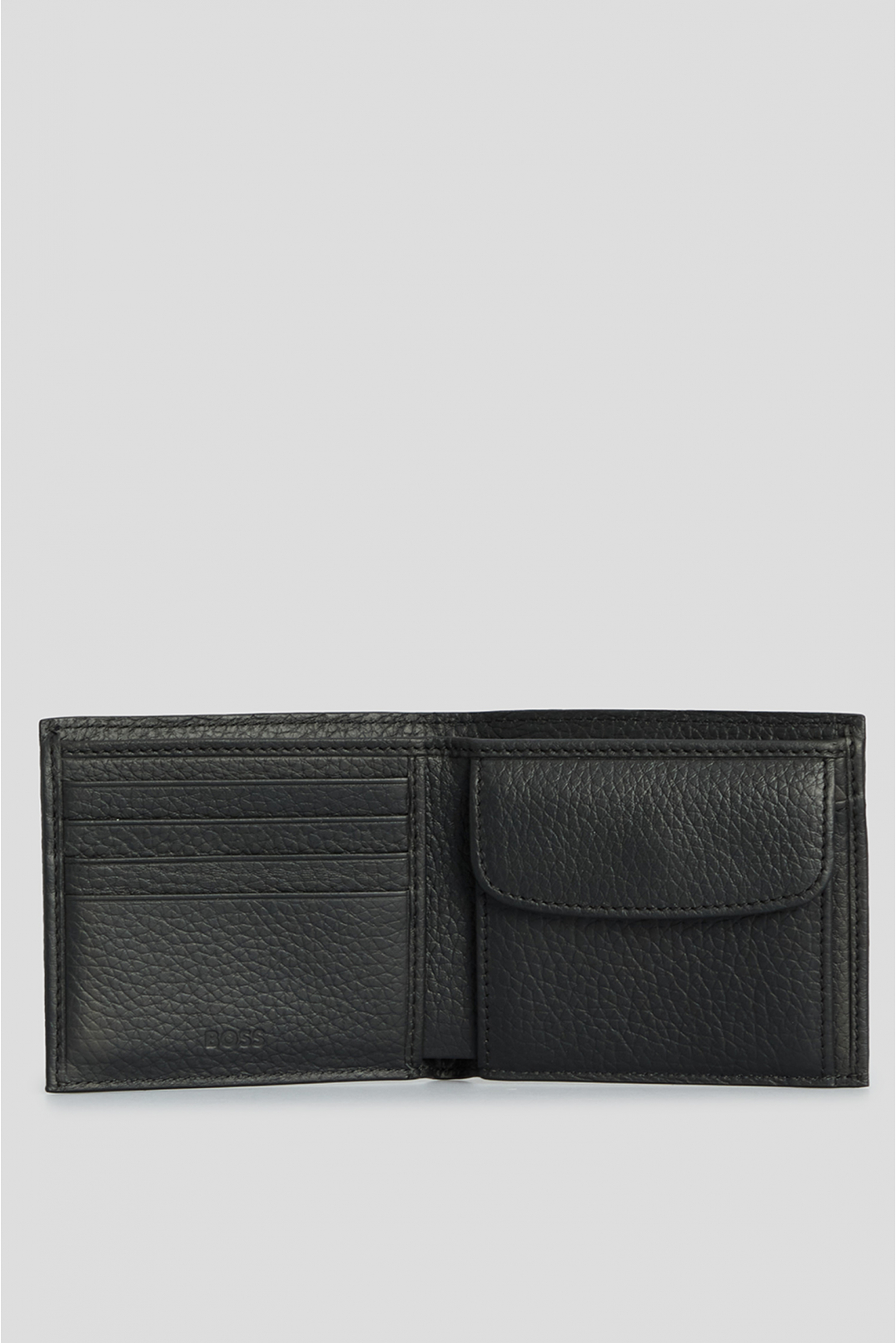 Чоловічий чорний шкіряний гаманець - 3