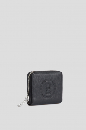 Чорний шкіряний гаманець 1