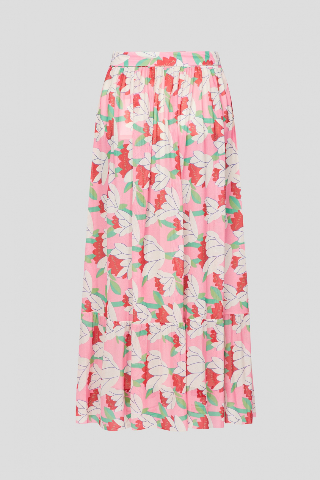 Женская розовая юбка с узором - 2