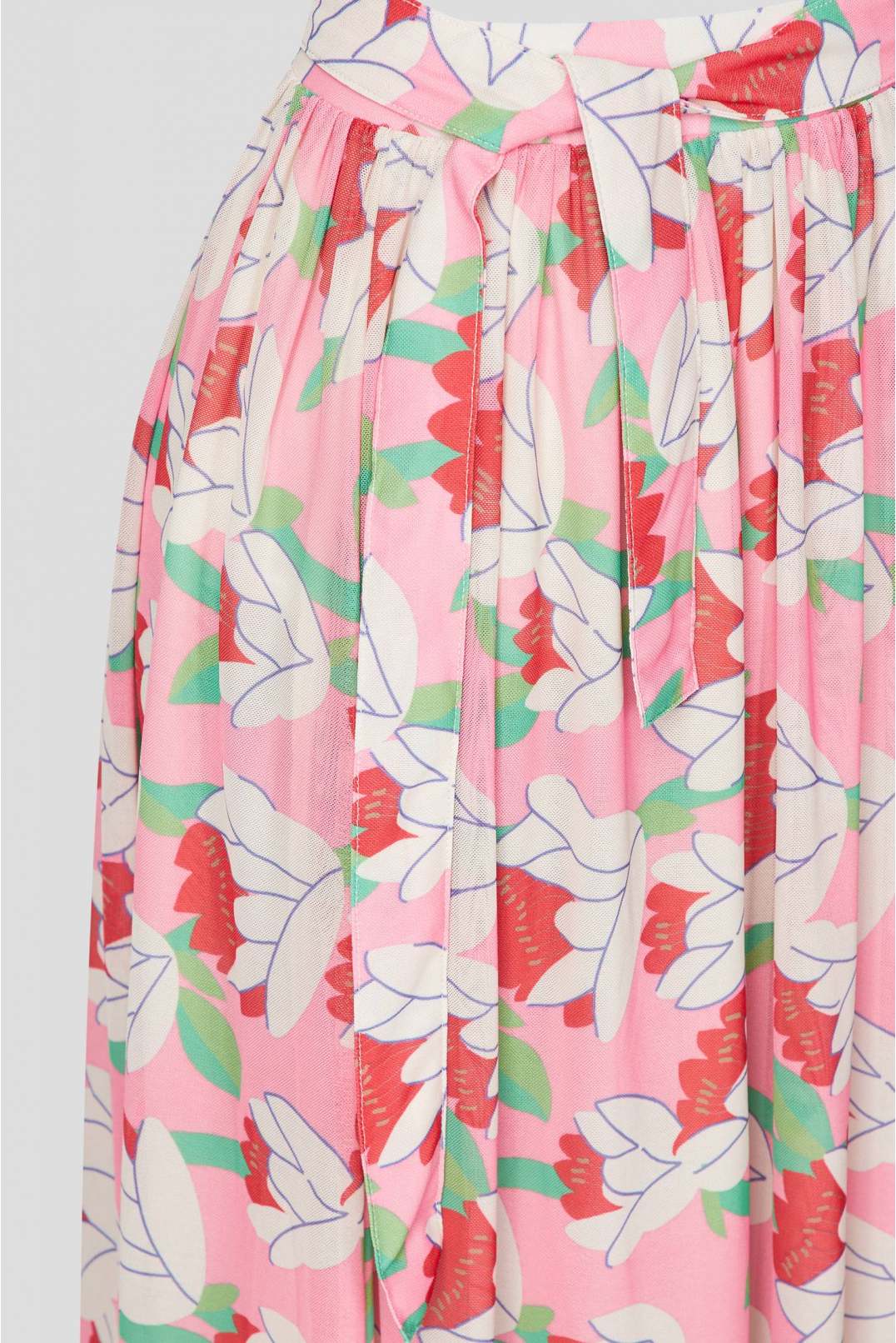 Женская розовая юбка с узором - 3