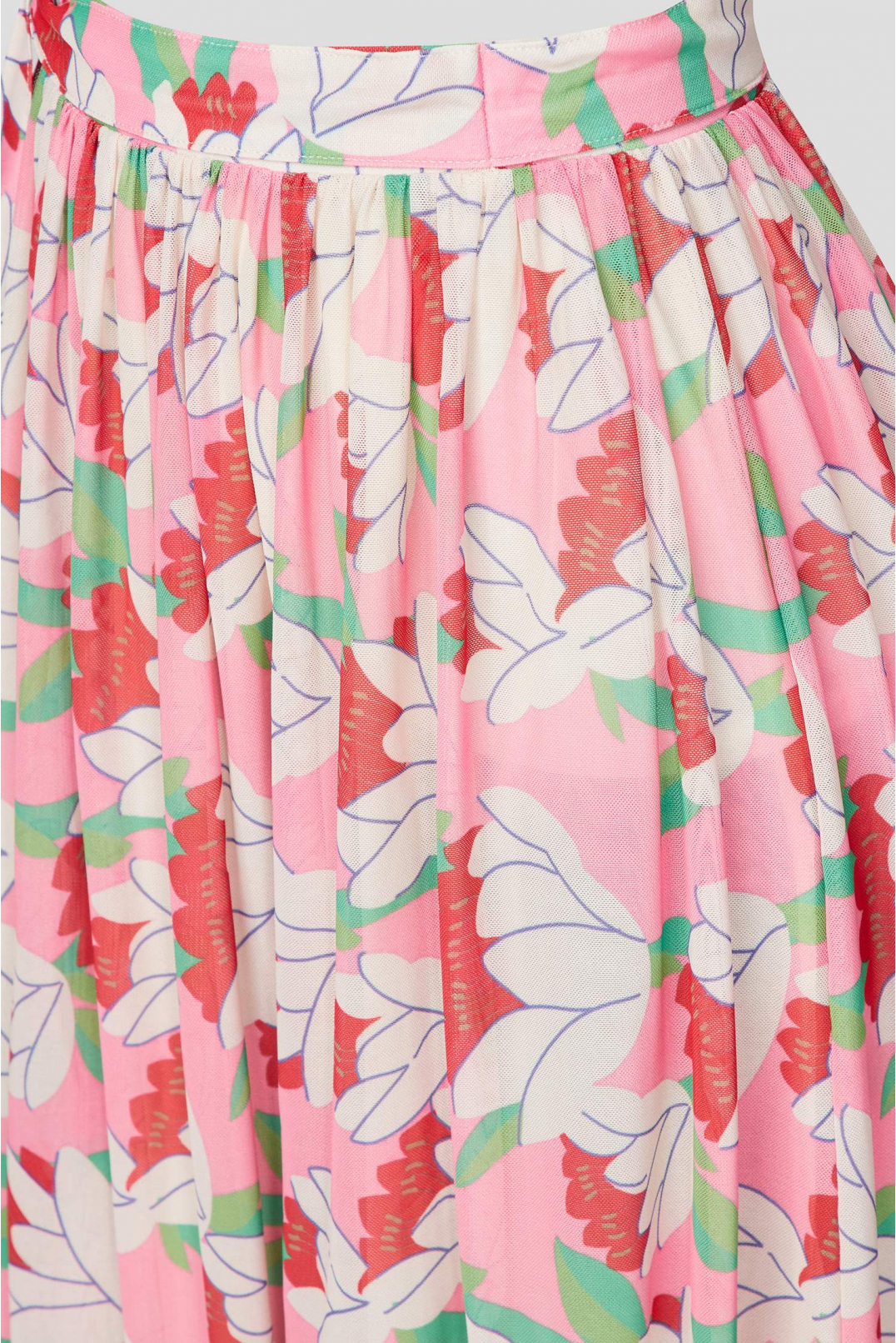Женская розовая юбка с узором - 4