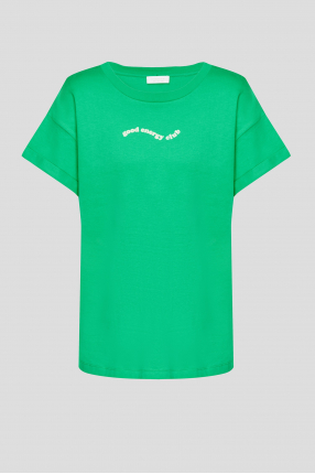 Женская зеленая футболка