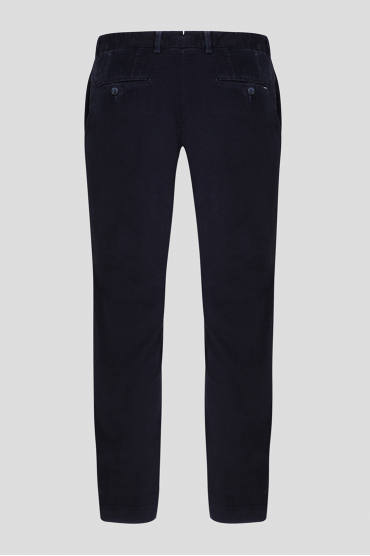 Мужские темно-синие вельветовые брюки - 2
