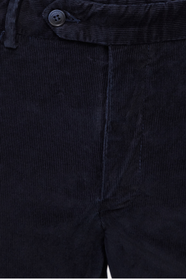 Мужские темно-синие вельветовые брюки - 3