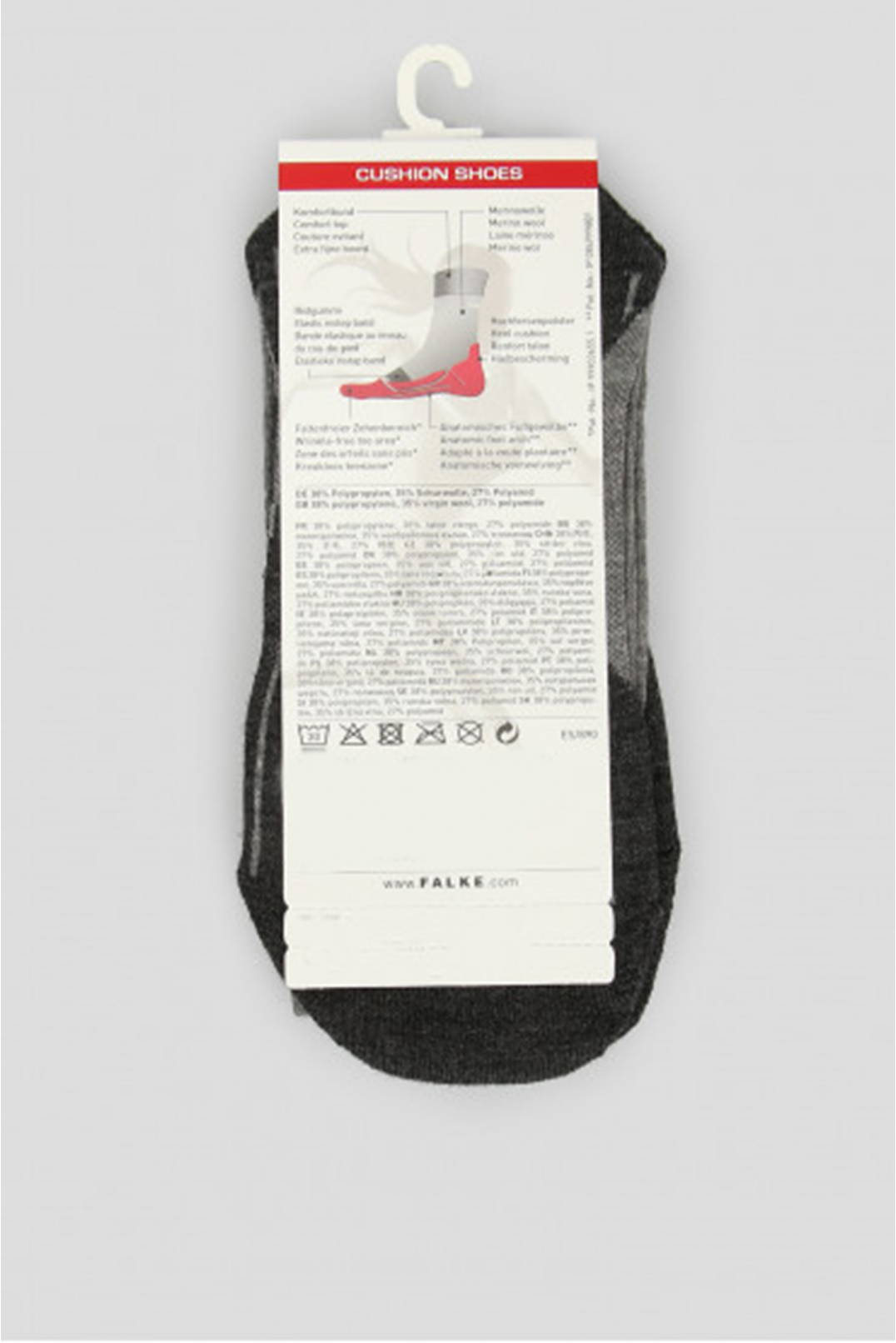 Жіночі сірі шкарпетки для бігу RU4 WOOL - 2