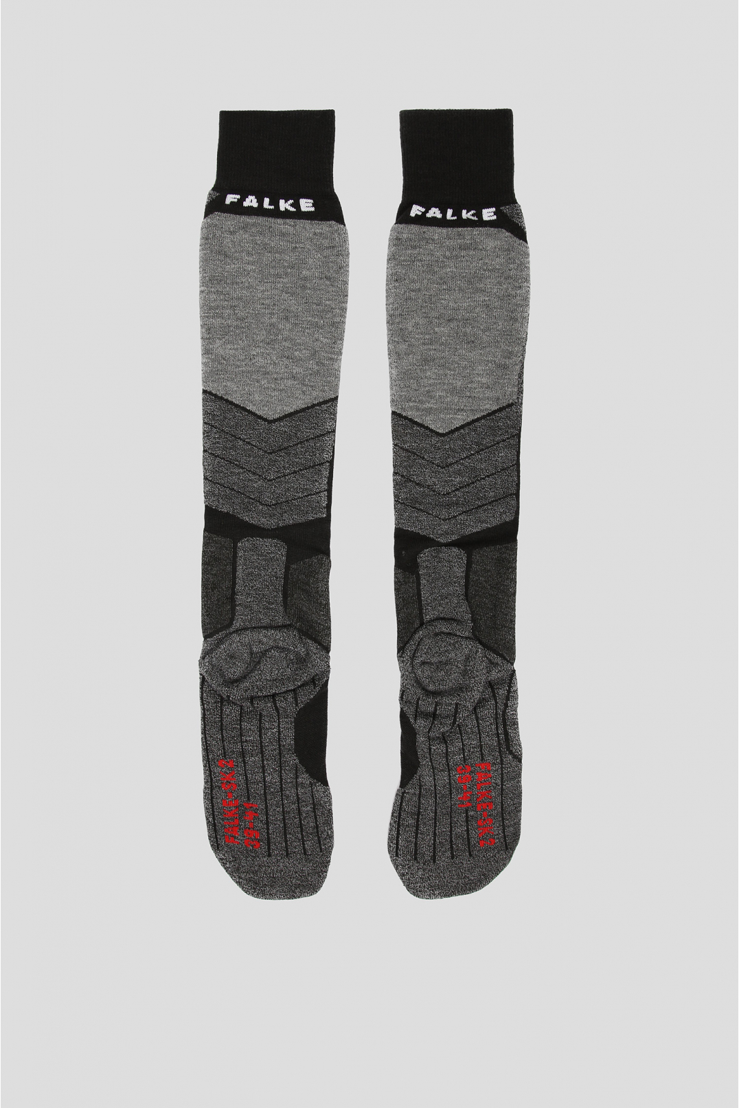 Мужские серые  лыжные носки с узором SK2 - 3