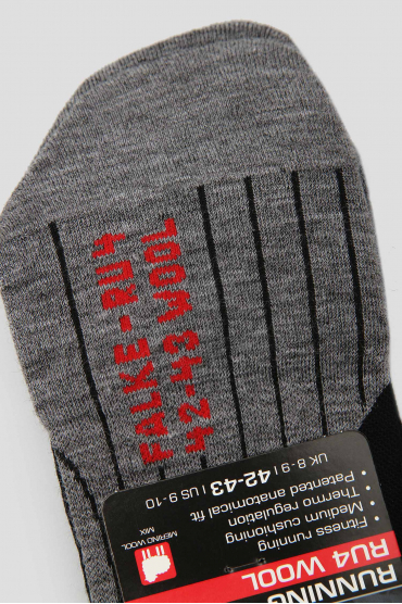 Чоловічі сірі шкарпетки для бігу RU4 WOOL - 3