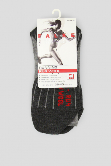 Женские серые носки для бега RU4 WOOL - 1